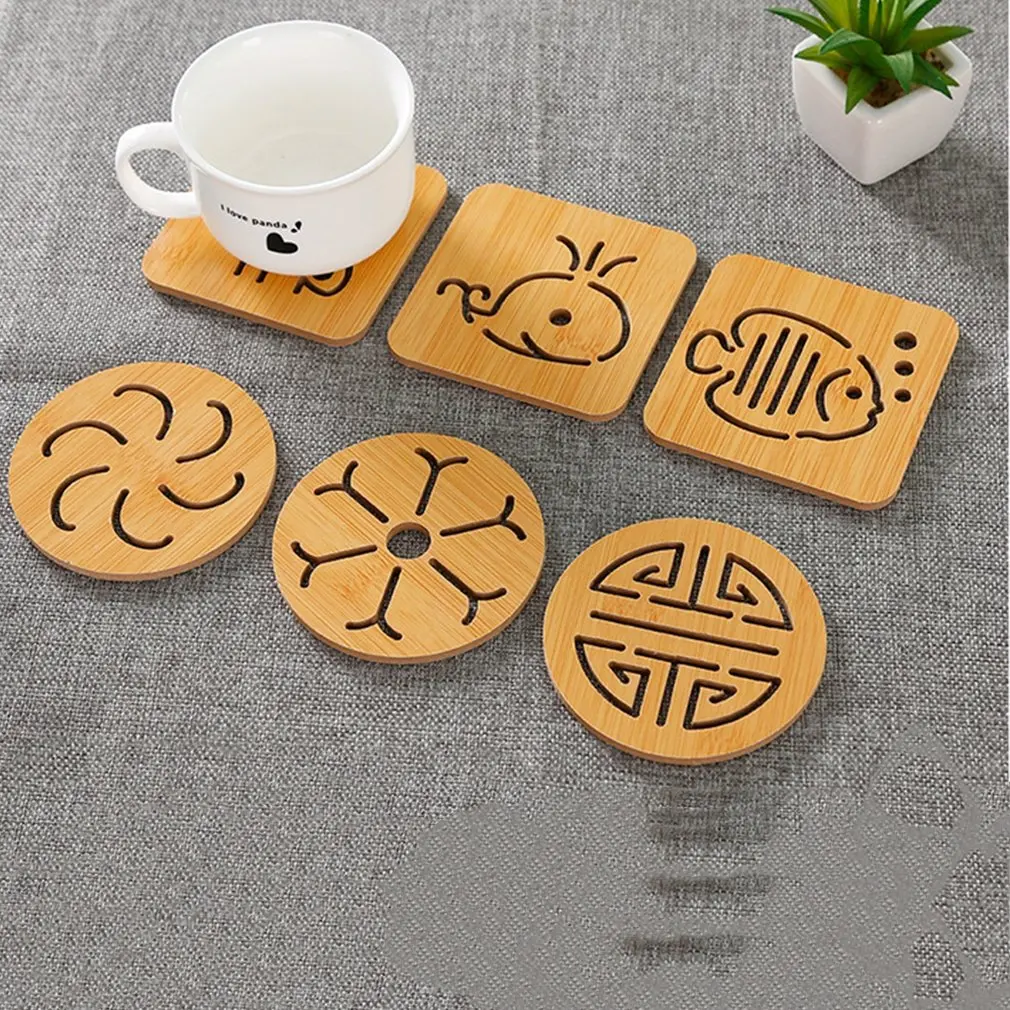 Экологически чистый полый деревянный анти горячий изоляционный коврик