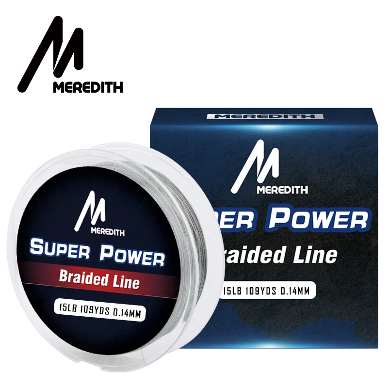 Бренд MEREDITH, 100 м, ПЭ плетеная леска, 4 нити, 10, 12, 15, 20, 25, 30, 40 фунтов, многофиламентная леска