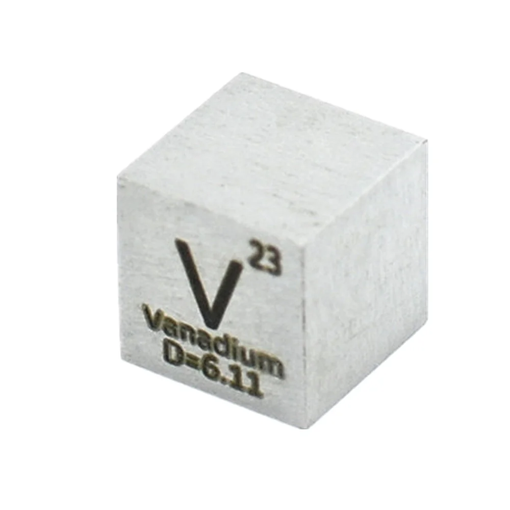 

V Vanadium Metal 10mm Density Cube 99.9% Pure For Element Collection