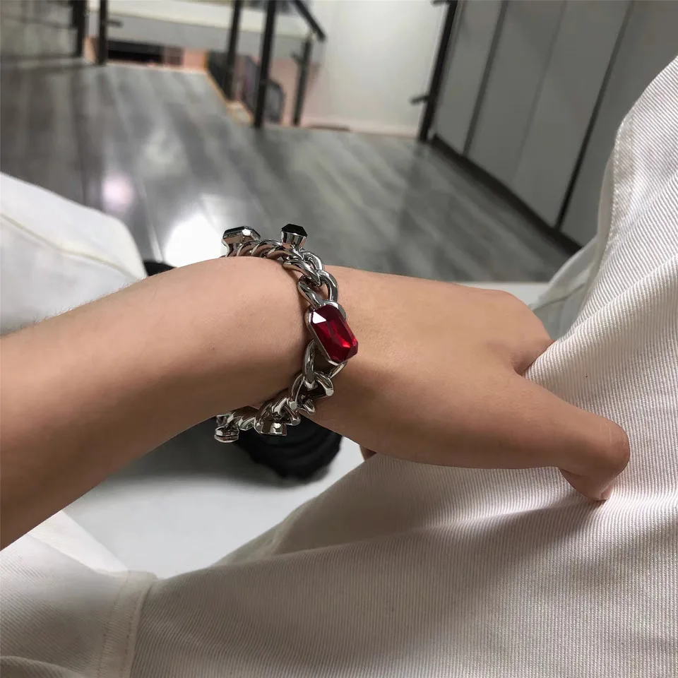

Ruby Sapphire Bracelet female ins personality hip hop trend simple hand accessories