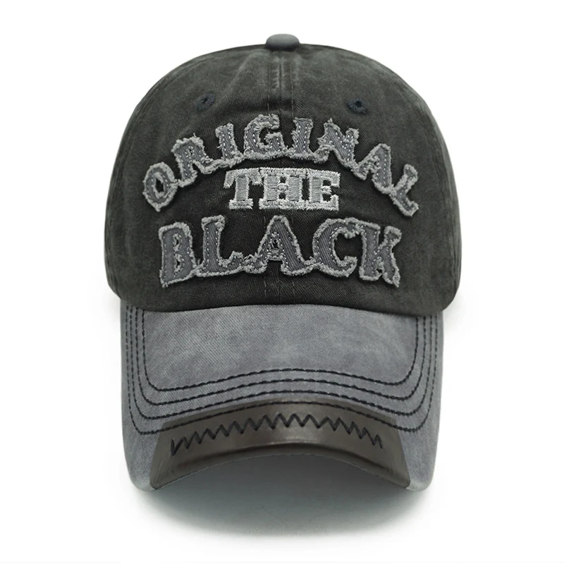 KUNBKANG, винтажная хлопковая бейсболка, мужская, летняя, повседневная, Snapback, шапки для женщин, Gorras, папа, шапка с надписью, черная, Мужская бейсболки из промытого хлопка