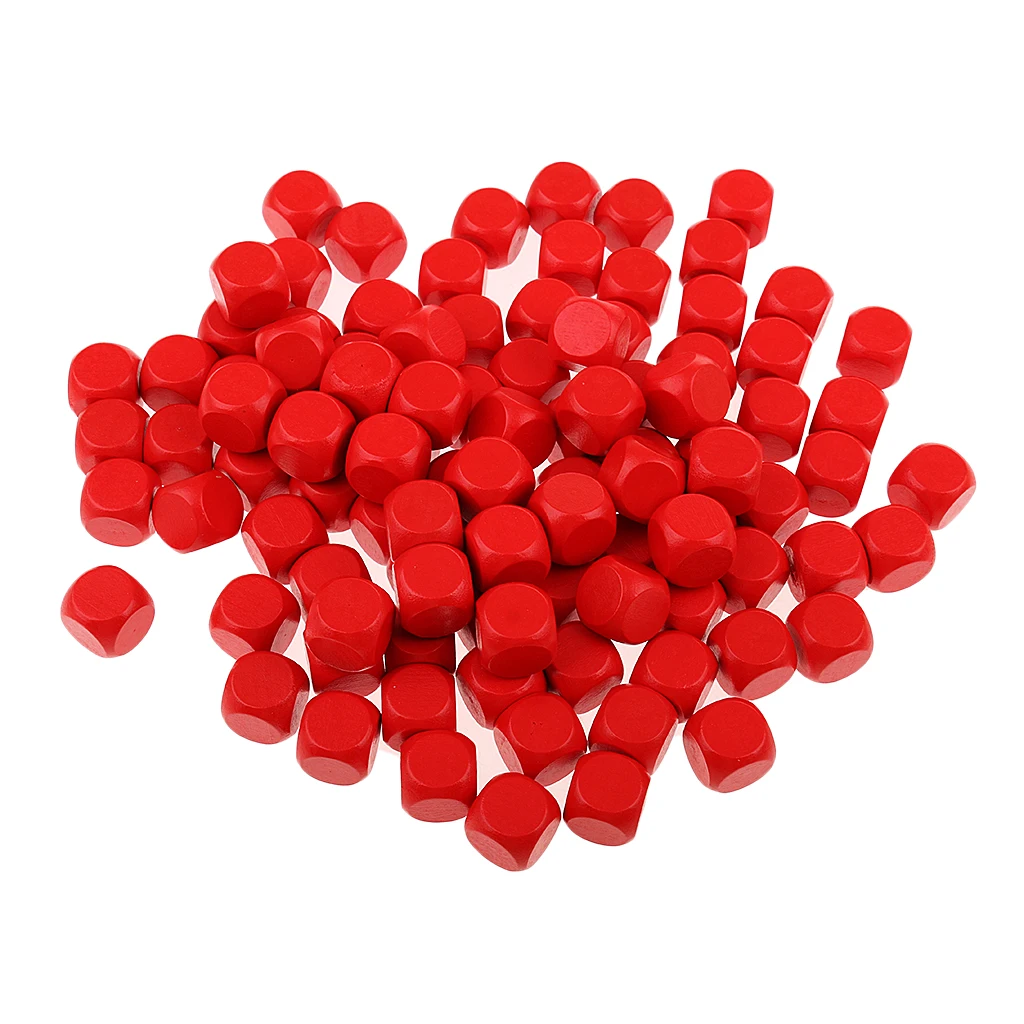 

100 шт. деревянные пустые кости D6 шесть сторонняя кубики для D & ролевые игры