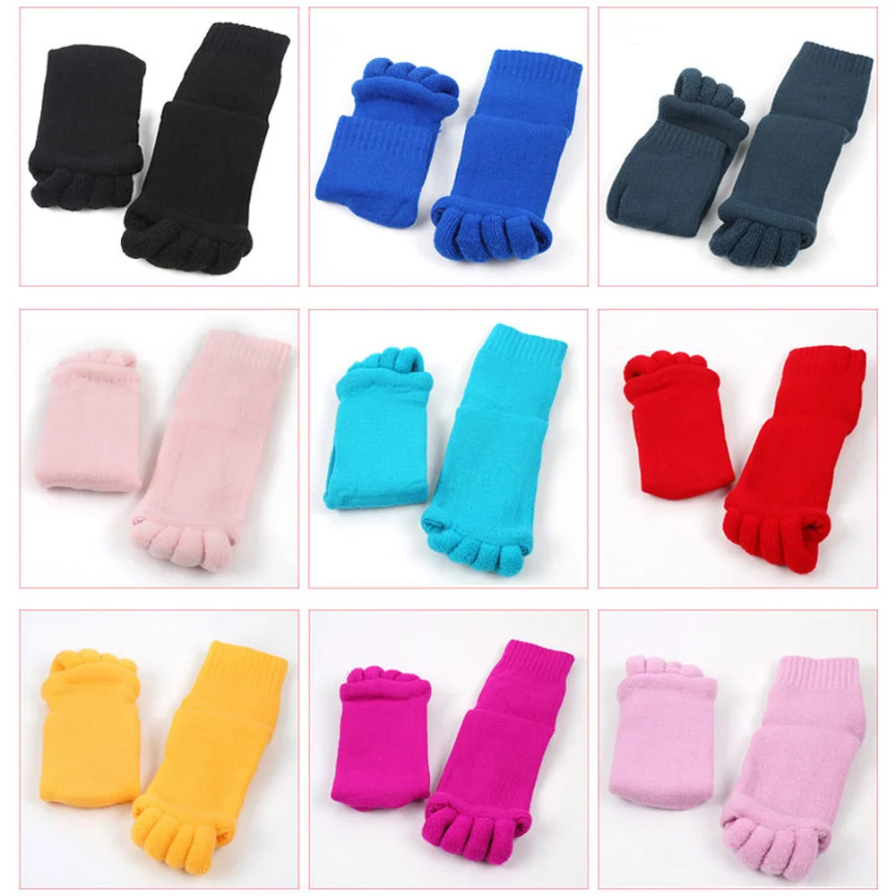 

1 Pair Yoga Sports Five Toe Separator Socks Alignment Pain Health Massage Socks, Prevent Foot Cramps