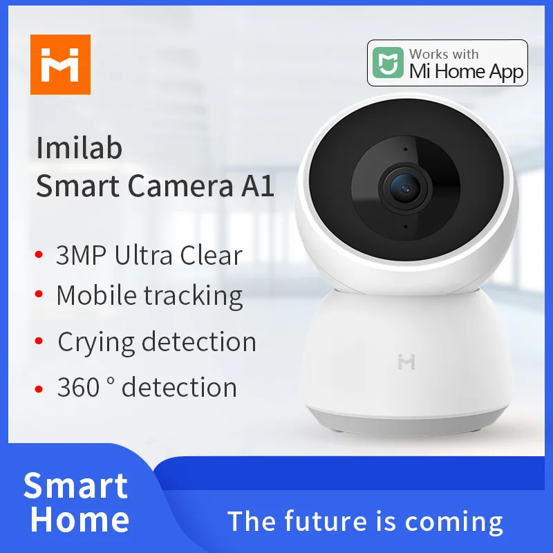 IMILab Smart Camera A1 smart home Baby Security Monitor 1296P HD Smart Two-way Voice Webcam 360° Video Camera work for Mi home