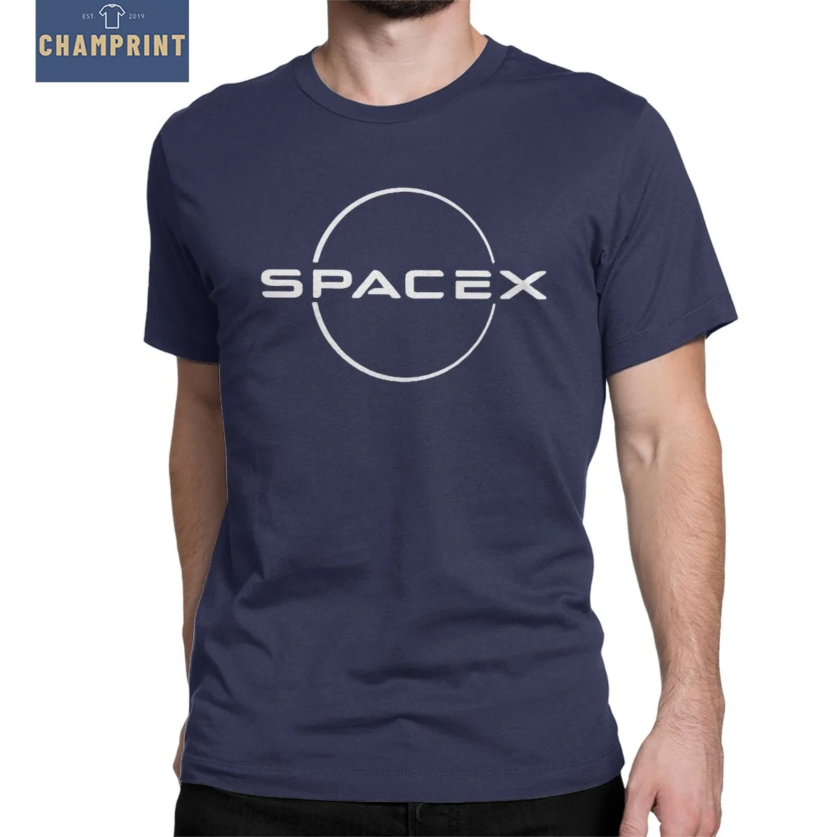 

Футболка SpaceX мужская с круглым вырезом, потрясающая тенниска из чистого хлопка с короткими рукавами, одежда для подарка на день рождения