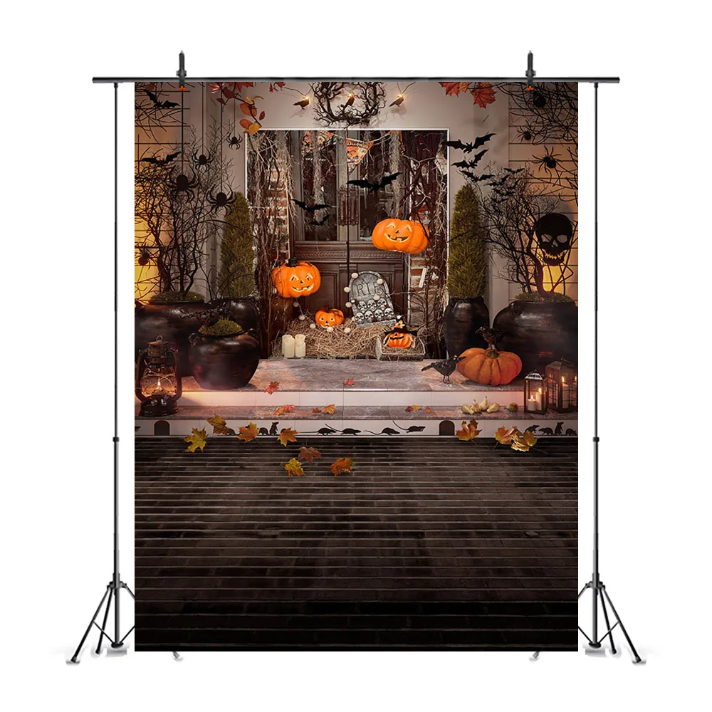 Хэллоуин фон Паук Паутина черные кружева пауки фото студийная Тыква