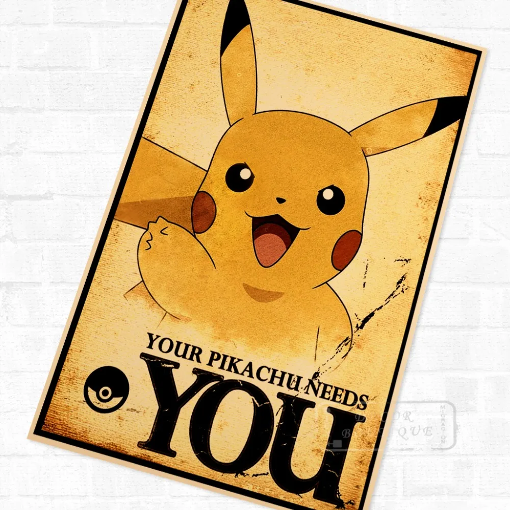 Angry Gyarados Покемон карманные монстры мультфильм Винтаж в ретро стиле из крафт