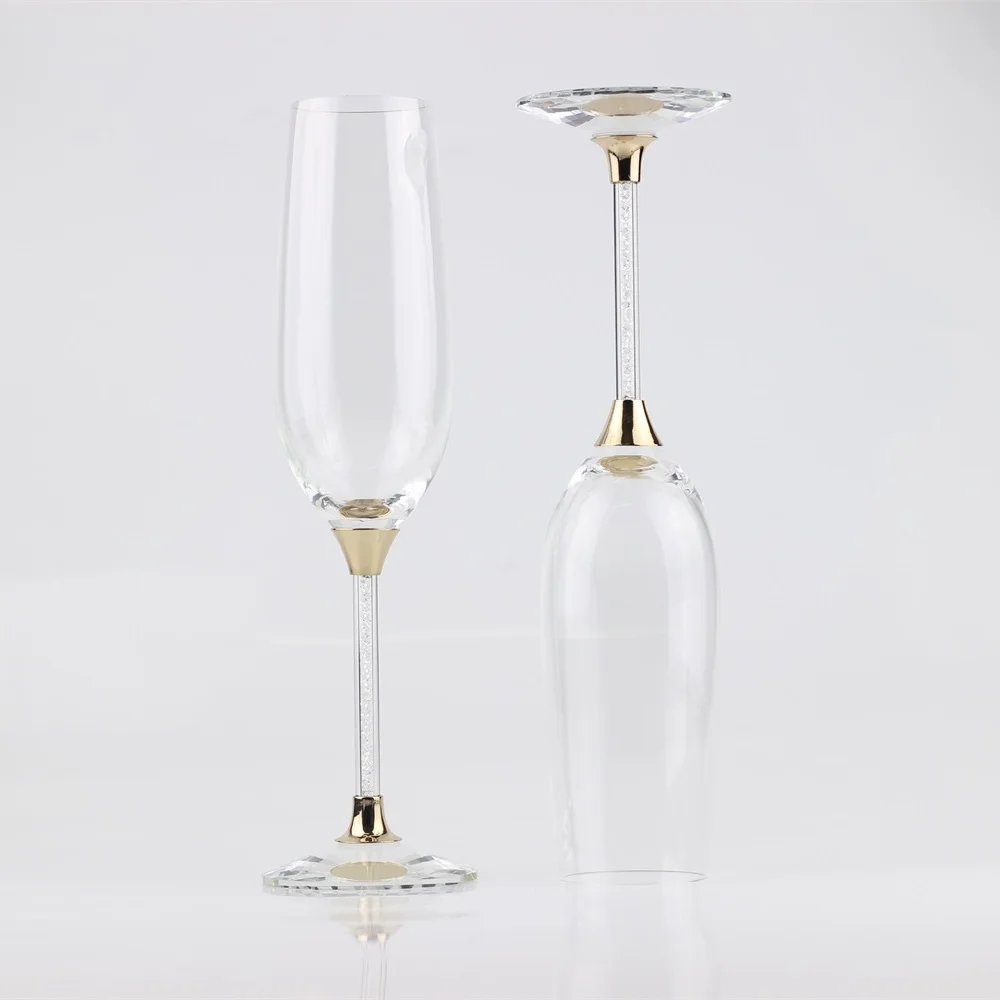 Золотые 250 мл 2 шт./компл. хрустальные поджаренные Свадебные очки