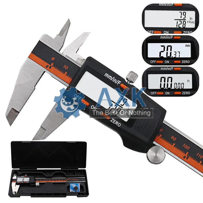 Штангенциркуль с цифровым дисплеем из нержавеющей стали 150 мм