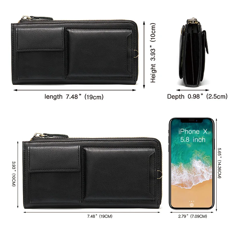 Кошельки MVA женские кошельки из натуральной кожи Женский Длинный кошелек для