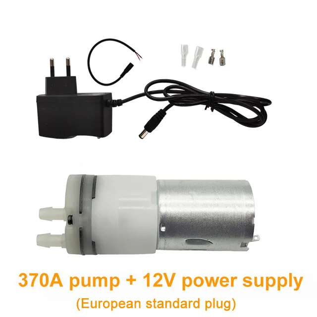 

12V DC Small 370 Water Pump With DC Motor Low Noise Large Water Flow 0.4-1.2L/min For Drinking Mini KLC Diaphragm Vacuum Pump