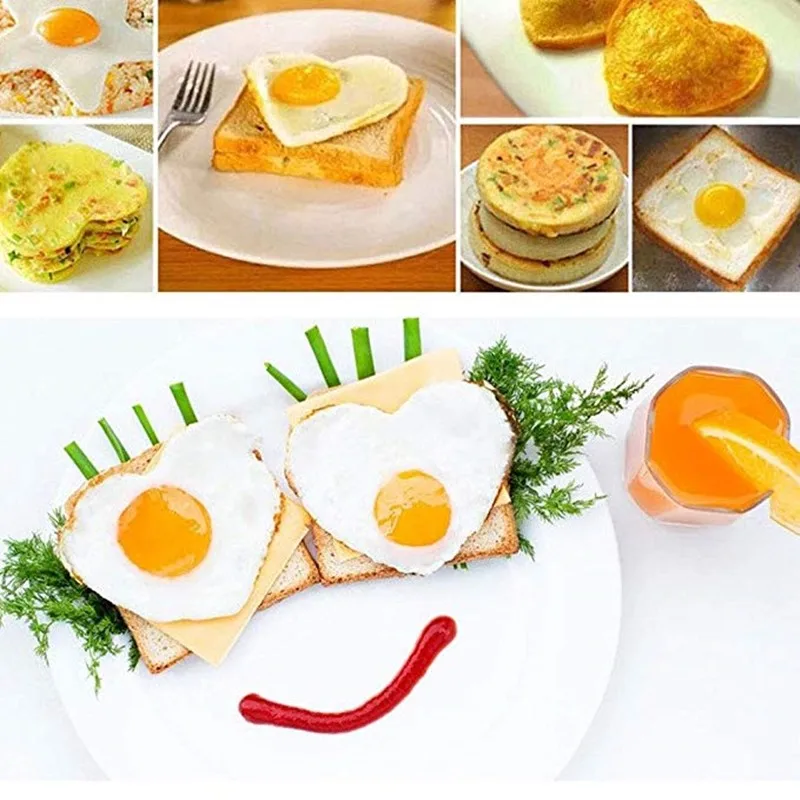 1 pcs Egg Ring Nonstick Silicone Round Rings Pancake Mold Reusable Non Stick Maker | Дом и сад