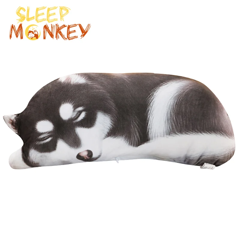 Детская мягкая игрушка для сна подушка креативная 3D яркая набивная в форме