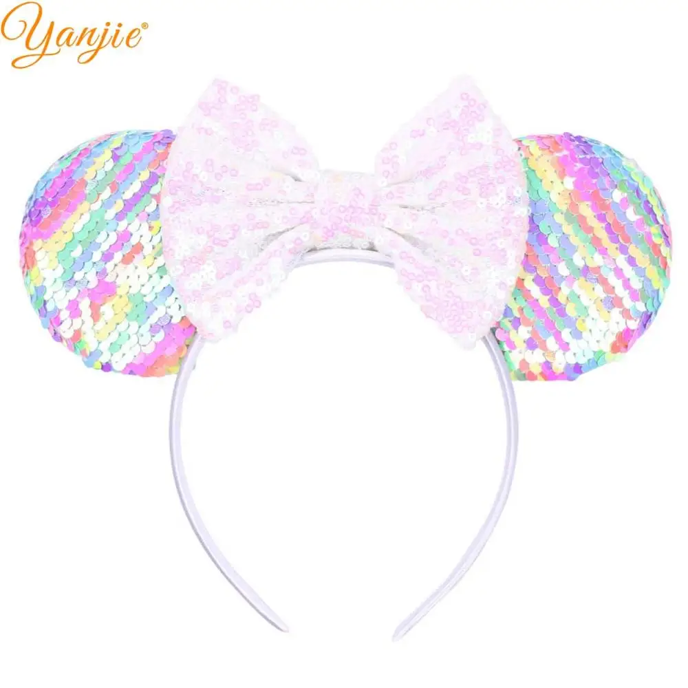 Детский ободок для волос мышь с большими блестками|Аксессуары девочек| |