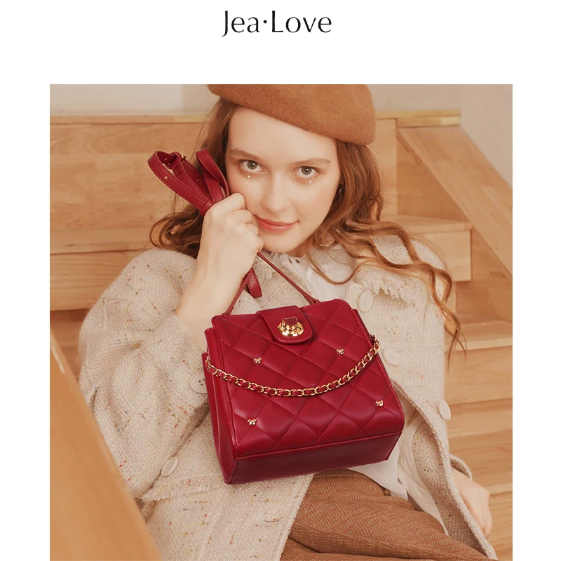 

Jea Lea New Autumn And Winter Shoulder Bag Casual Messenger Bag Texture Korean Female Bag Rhombic Bucket Bag