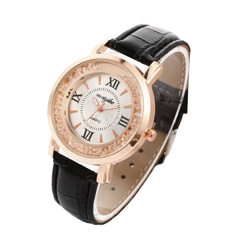 

Cross-explosion mobile rhinestone ladies watch ladies quartz watch Korean gift watch belt student watch wholesale