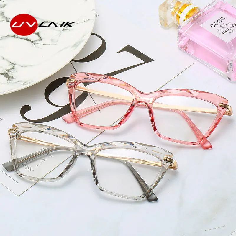 UVLAIK, женские сексуальные ретро оправа для очков в стиле кошачьи глаза, люксовые бренды, оптические компьютерные очки, овсые оправы для очков для женщин