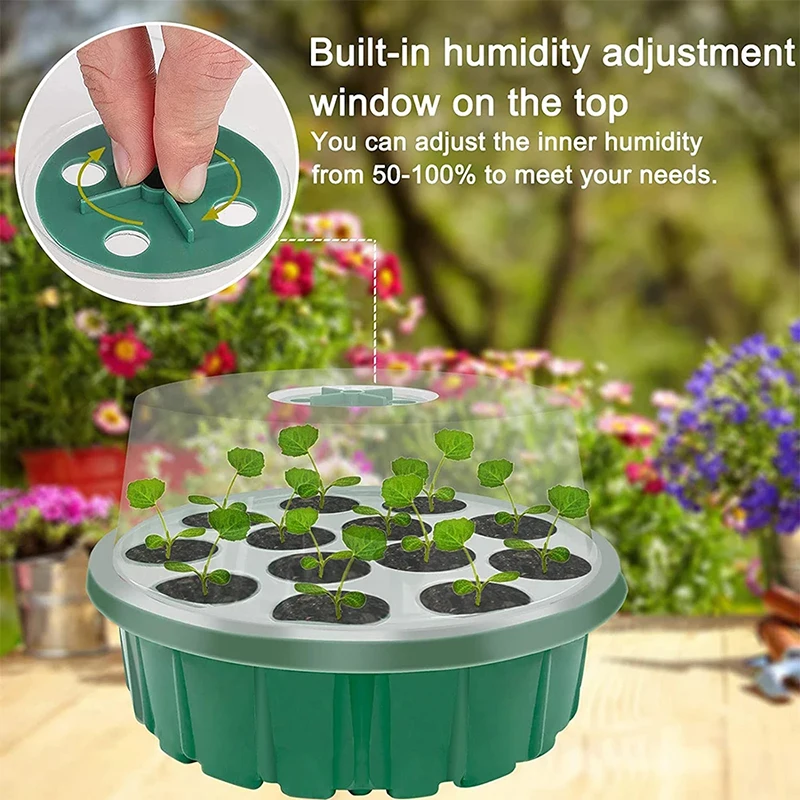 5-piece Set Plastic Seed Planting Box Greenhouse Sowing Garden Pot Seedling Tray Light Transmission Breathable Durable | Дом и сад