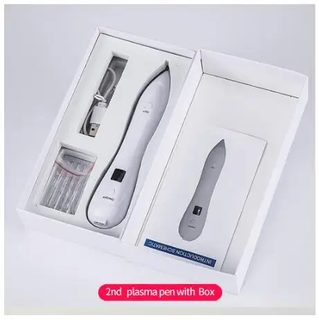 2nd pen with box Уровня светодиодный плазменной резки лазерный указатель метка на коже удаления татуировки моль веснушки для борьбы с пигментацией, пятновыводитель темных загрязнений/ручка для удаления/Caneta для лицо, забота, красота - Цвет: 2nd pen with box