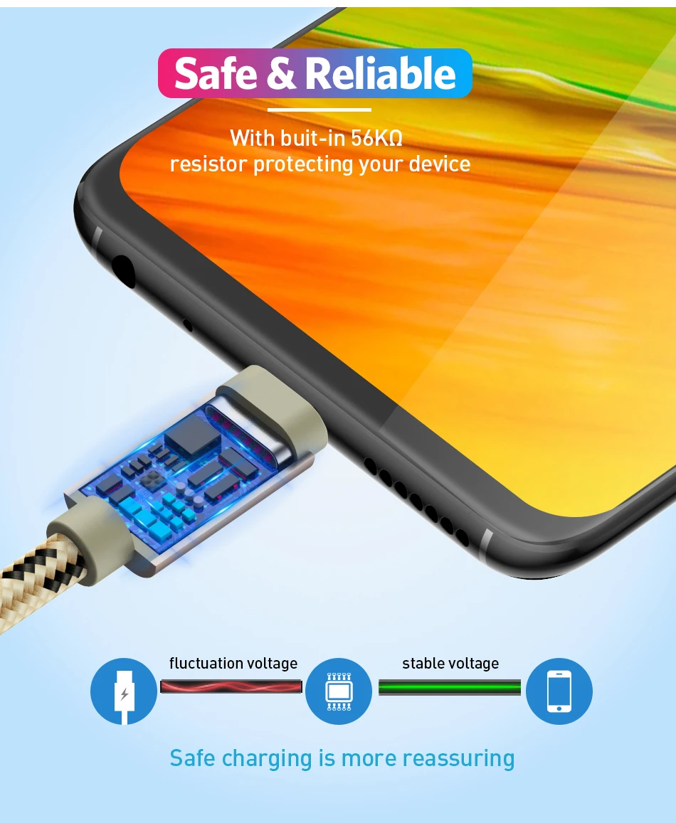 Usb-кабель USLION type C для быстрой зарядки устройств samsung Galaxy S10 S9 S8 Plus Xiaomi Mi 5s redmi k20 pro