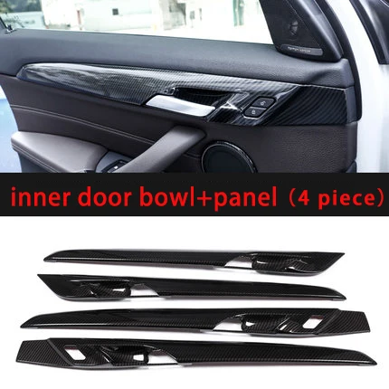 

For BMW X1 F48 2016-2019 carbon fiber inner door bowl frame molding trim 4pcs