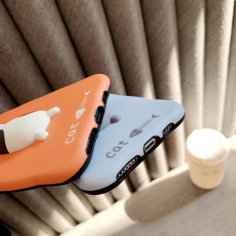 

New Cute Cartoon Cat Case For iphone 11 3D Fashion Soft IMD Cover For iphone SE 11 Pro Max X XR XS Max 8 7 6 6s Plus Phone Cover