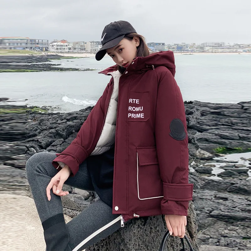 Зимнее пальто для беременных 2019 модное короткое пуховое с капюшоном женщин