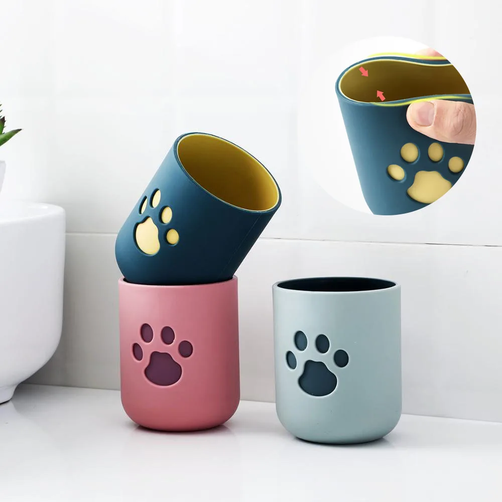 1 шт. стильные детские прочные стаканы для чистки зубов модные парные чашки рта