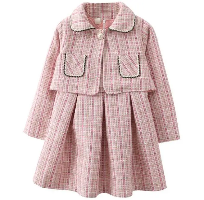 Girls Boutique Outfits Valentines Clothes Fashion Jacket Coat And Vest Dresses 2pcs Sets Teenage Girl Clothing 6 8 10 12 Year | Мать и