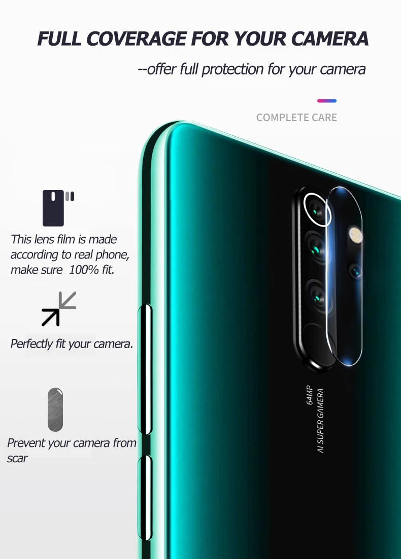 Пленка для объектива камеры для Xiaomi Redmi Note 8 Pro 7 Pro K20 Pro, защита задней камеры из закаленного стекла, Защитная пленка для объектива телефона