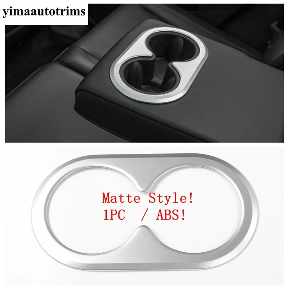 

Matte Interior Refit Kit Fit For Chevrolet Equinox 2017 - 2021 Rear Seat Water Cup Holder Frame Cover Trim Accessories