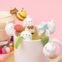 molang cup rabbit korea figures blind box guess bag caja ciega toys doll cute anime figure desktop ornaments gift collection