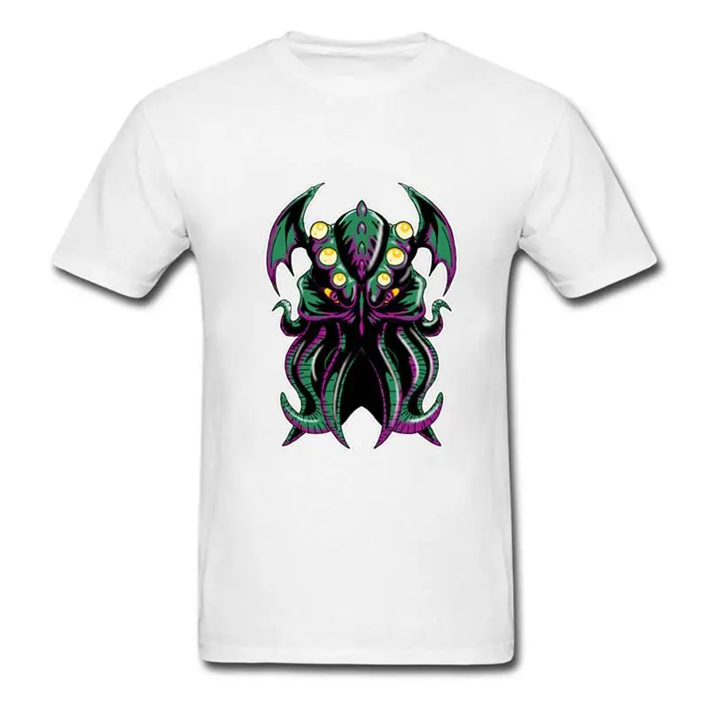 Футболка из 100% хлопка Great Cthulhu Embrace The Chaos Madness винтажная белая рубашка с защитой от