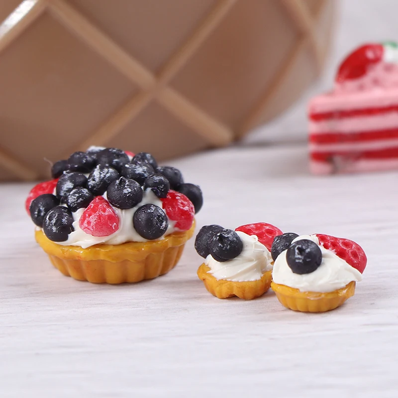 1:12 Миниатюрный Кукольный домик с черникой клубникой кремом пирогом декоративное