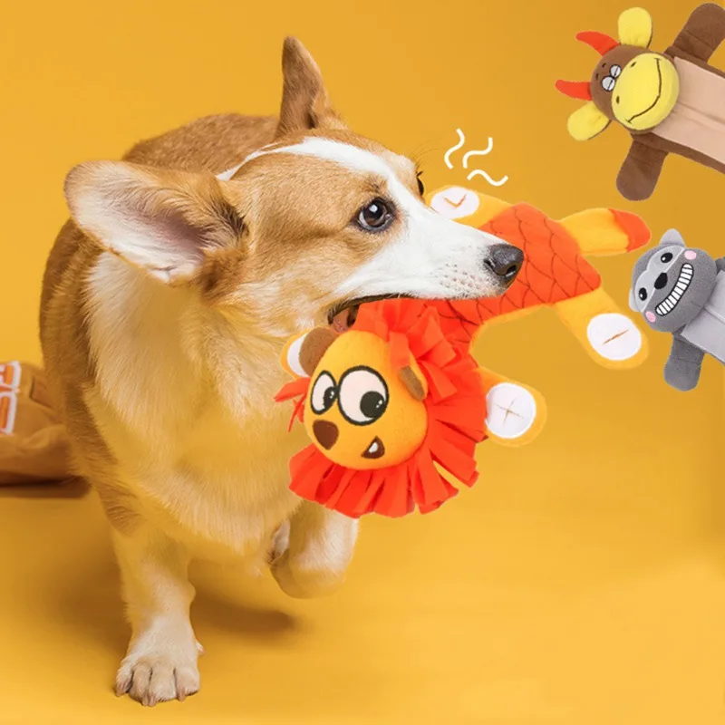 

Large Size Dog Cloth Pet Toys Plush Chew Squeaky Toys Squeak Pet Molar Teeth Resistant To Bite Leak Food