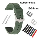 Ремешок спортивный силиконовый для наручных часов, быстросъемный резиновый сменный Браслет для часов, универсальный браслет для наручных часов, 18 мм 20 мм 22 мм 24 мм