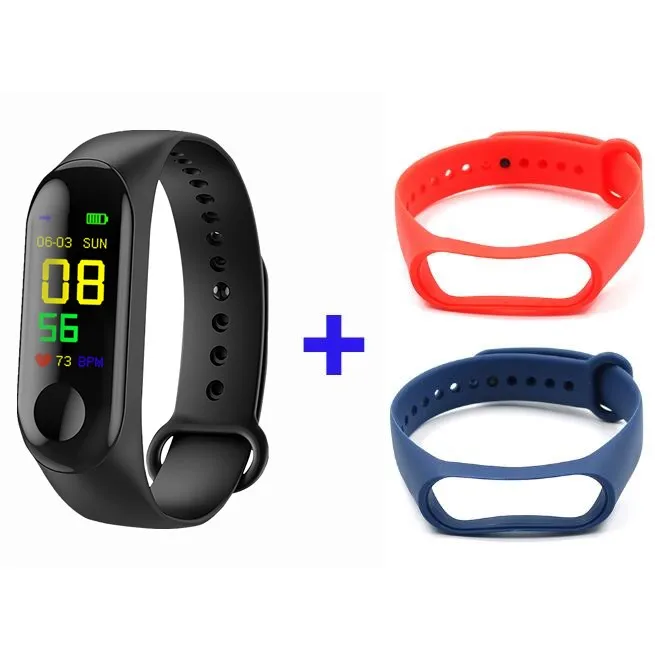 4 DOOLNNG(VIP LINK) M3 Plus смарт-Браслет фитнес-трекер часы Smartband спортивный браслет здоровье браслет - Цвет: 4