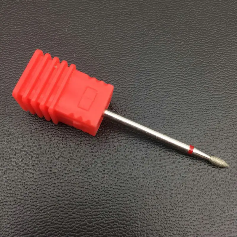 Red-257.023 6 Type Round Diamond Nail Drill Bits Rotary Drill For Manicure Electric Machine Accessories Nail Files Cutter Tools - Цвет: Red-257.023