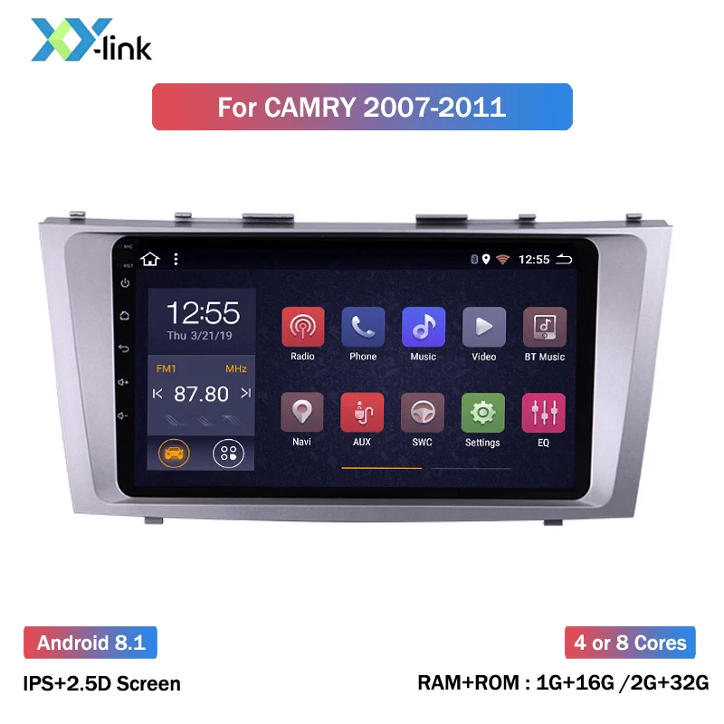 Мультимедийный плеер для Toyota Camry 7 Android 8 1 радио видео Gps навигация bluetooth no 2 din dvd 40 50