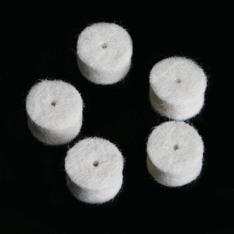 

100Pcs Wool Felt Polishing Buffing Pad 13mm + 2 Shank For Grinding Wheel