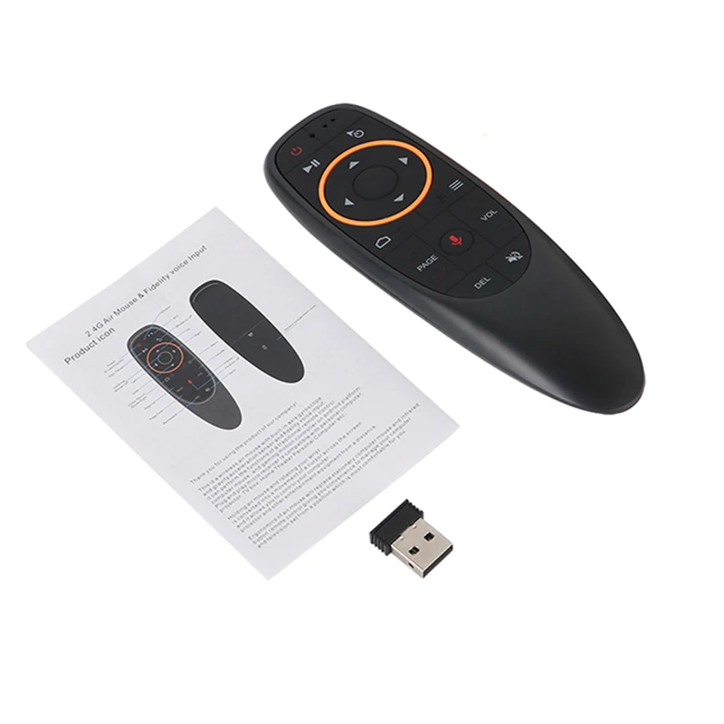 

Air Mouse Voice Control G10S with Gyro Sensing Game 2.4GHz Mini Wireless Smart Remote For Android TV Box PC