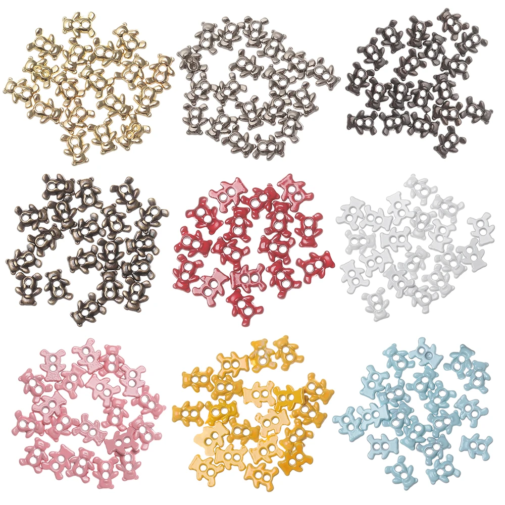 

20PCS Cute Mini Decor Buttons Metal Buckles Bear Button DIY Doll Clothes Tiny Craft buttons Clothing Sewing Accessories