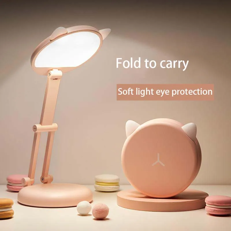 LED cute desk lamp eye protection student learning charging folding portable bedside Free shipping for bedroom table lamp original royole smart memory desk lamp touch sensor dimming table eye protection folding for learning working charging novelty