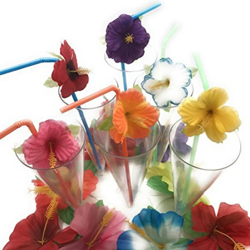 Цветок трубочки с искусственными цветами тропический Гавайи вечерние