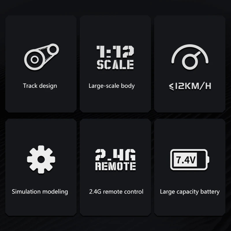 

DXAD 2.4G 360 Rotation RC Realistic Drift Car Stunt Car Simulation RC Military Tank Interactive Electric Toy with Track LED