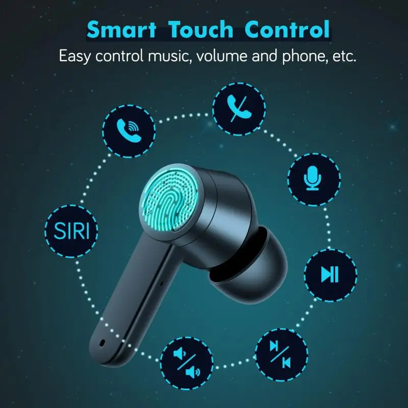 

Wireless Headphone Bluetooth-compatible Earphones Waterproof Noise Reduction Sport Earbuds For all Smartphone with HD Micr