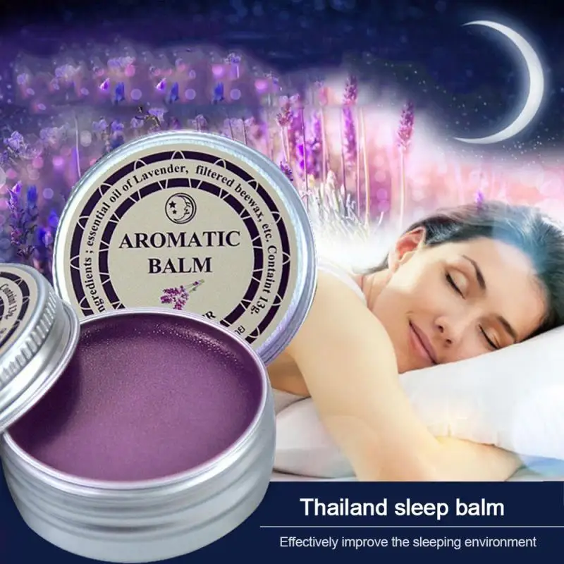 

1PC Effective Lavender Aromatic Balm Help Sleep Soothing Cream Oil Insomnia Relieve Stress Anxiety Cream Spa Massage TSLM1