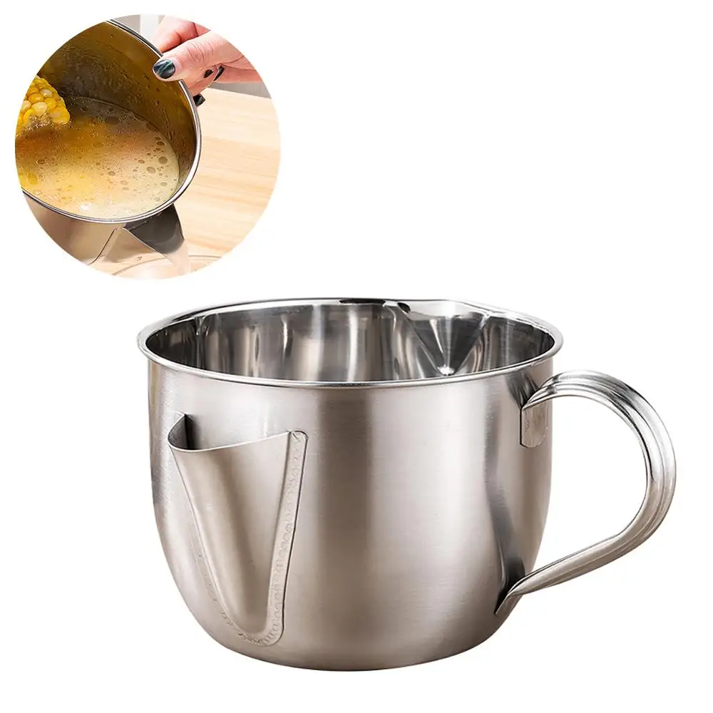 

1000ML Multi-use Stainless Steel Gravy Oil Soup Fat Separator Grease Oiler Filter Strainer Bowl Home Kitchen Cooking Tools
