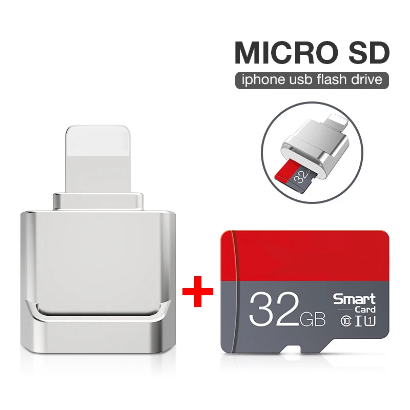 Фото OTG адаптер Mini Micro SD TF кардридер для iOS 14 13 12 и выше система внешний памяти iPhone 11 Pro Max 8 OTG адаптер Mini Micro SD TF кардридер для iOS 14 13 12 и выше система внешний памяти iPhone 11 Pro Max 8