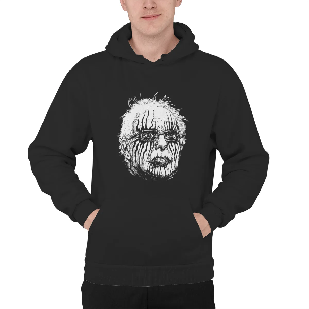 

Men's Hoodie Black Metal BernieCotton Funny Streetwear Top quality Hood Sweat Homme 42819